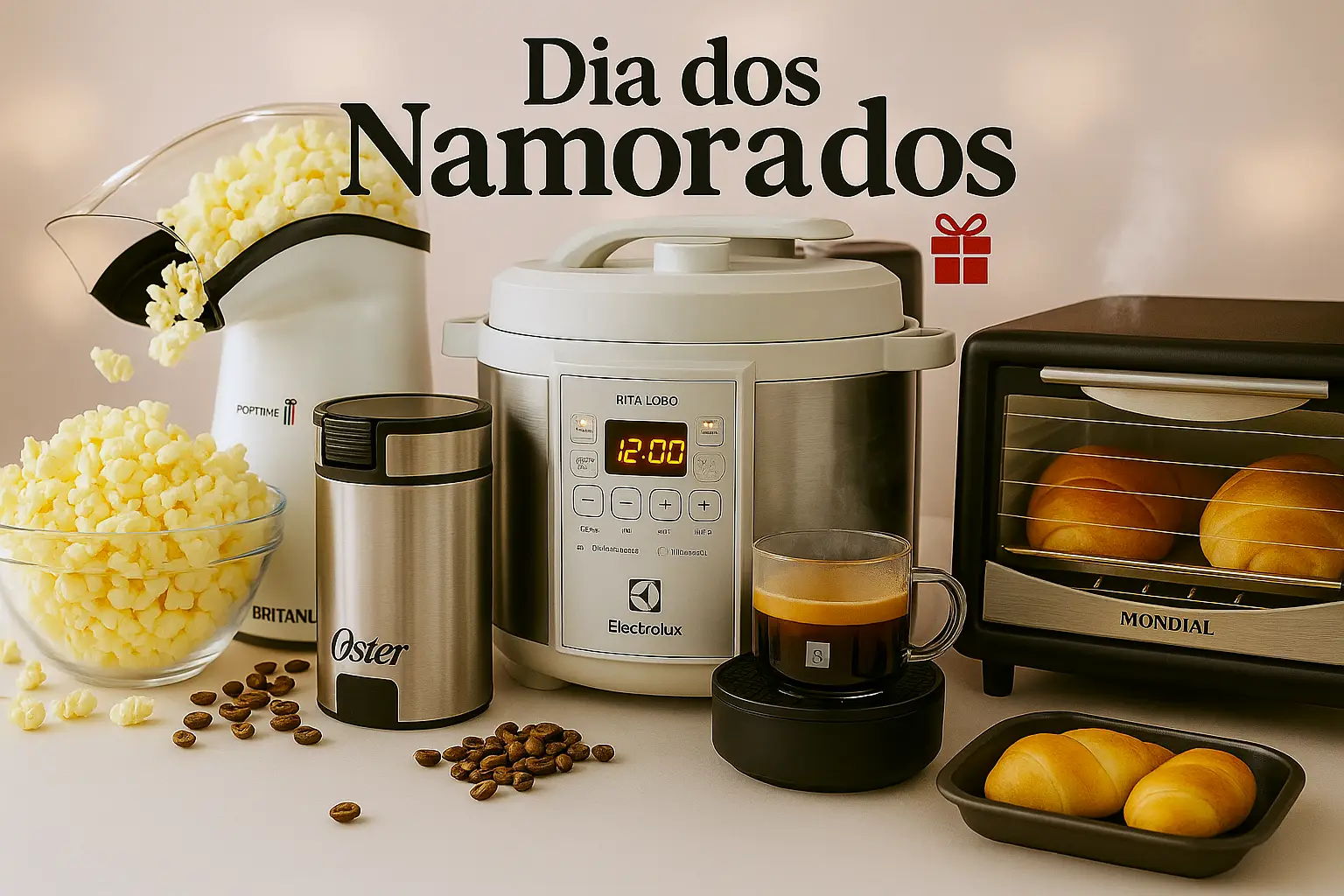 Seleçao de presentes criativos para o Dia dos Namorados, com opções até R$ 500