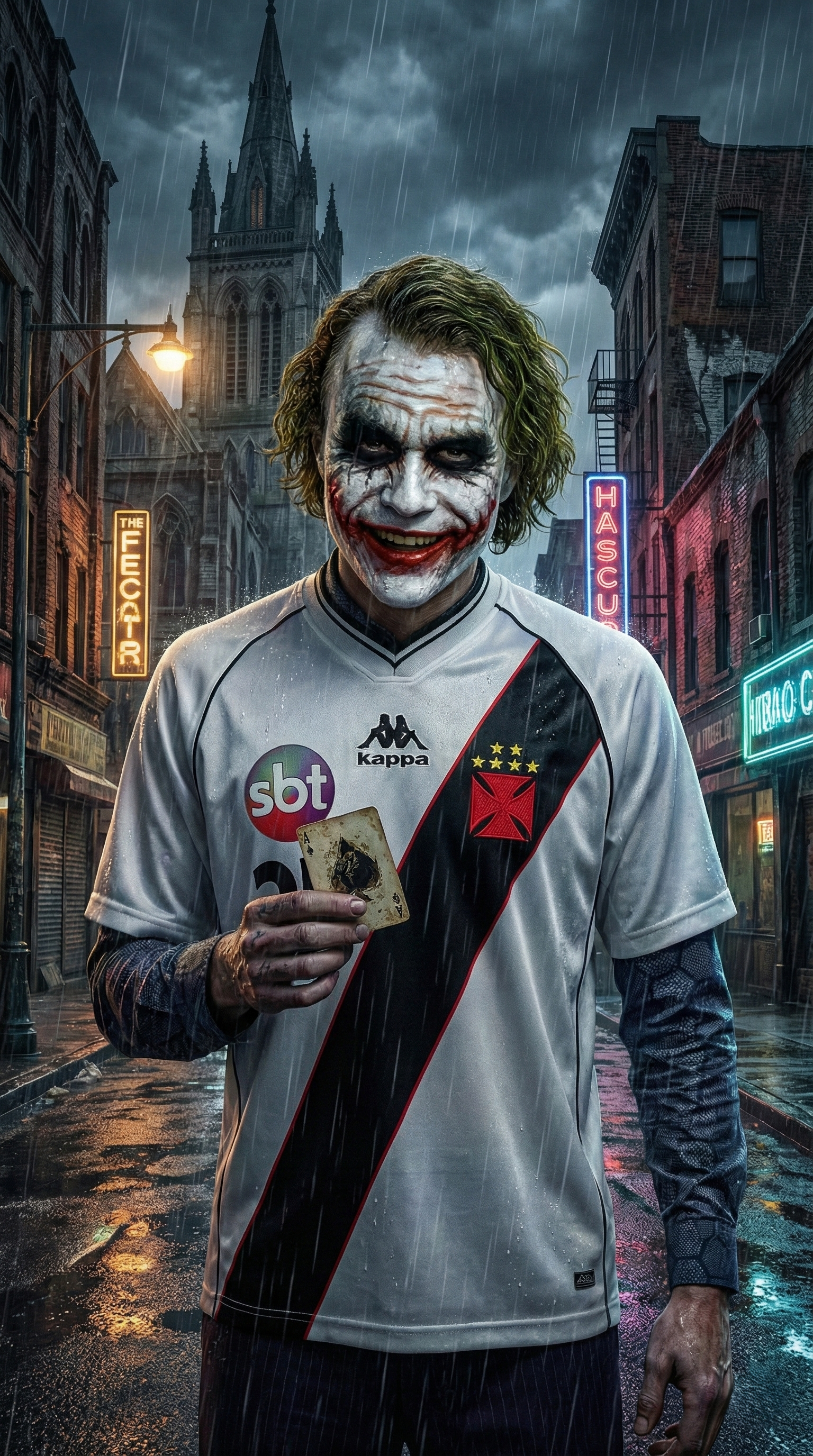 Coringa com perfil do Vasco SBT - Design em estilo fun art