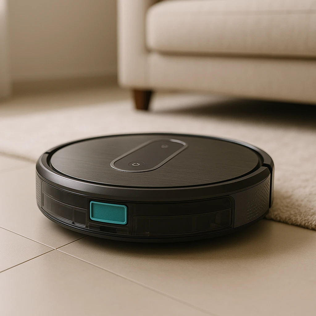 Aspirador de pó robô WAP ROBOT W400, branco, com design moderno e compacto